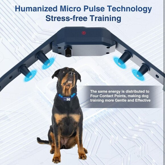 NEW Up to 4200ft Remote Range Waterproof Dog Training Collar with 3 Night Lights - Picture 4 of 8